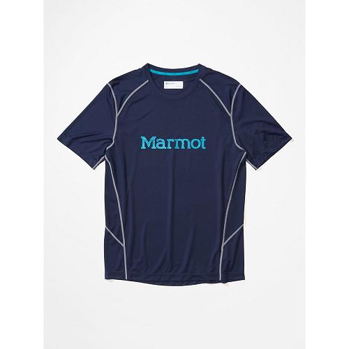 Marmot Windridge T-Shirts For Mens Navy RCT403819